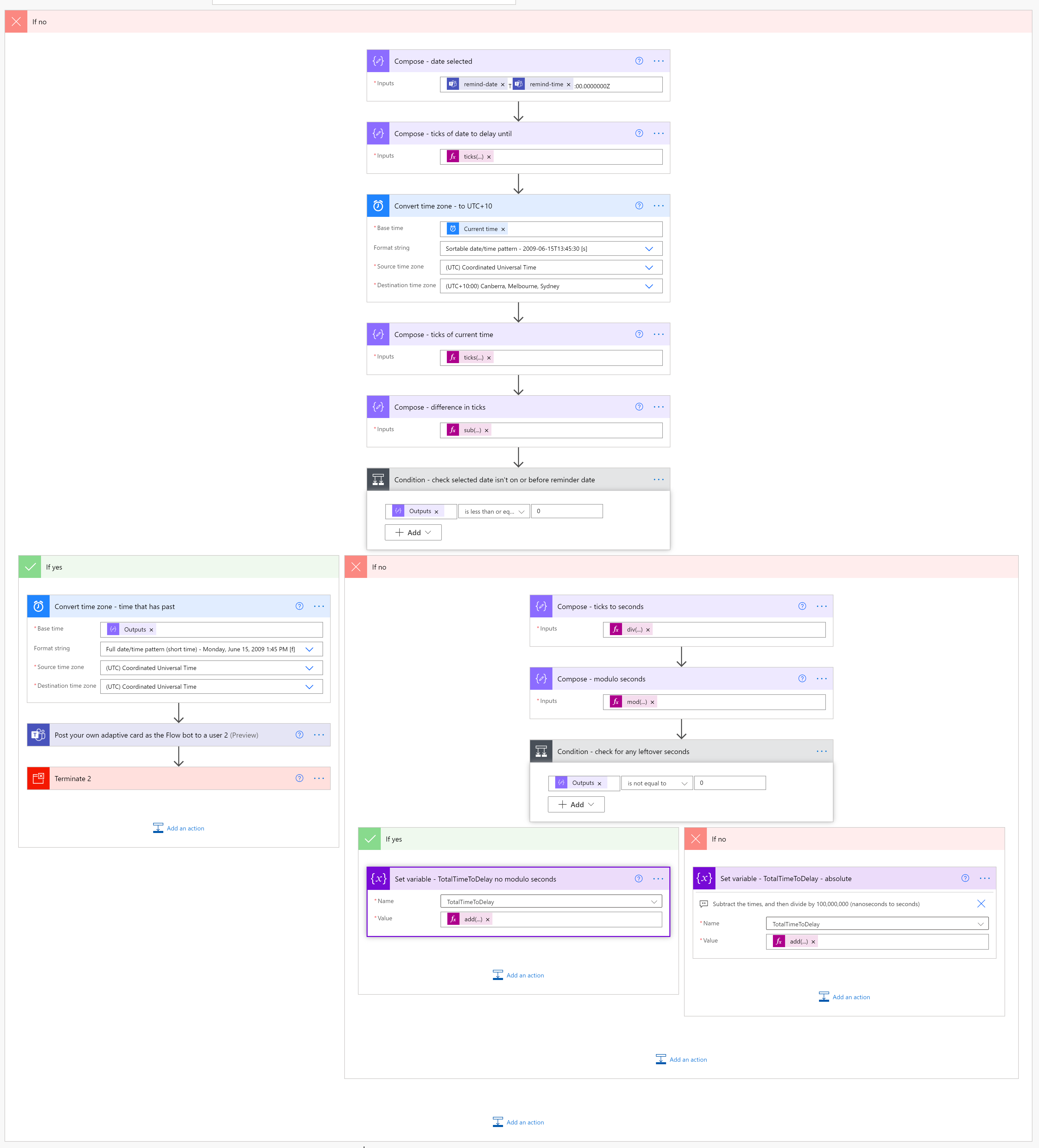Absolute time calculations: finding out the TotalTimeToDelay